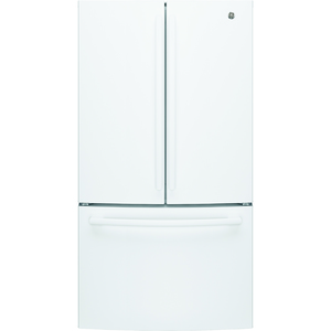 GE 27 Cu.Ft, French Door Refrigerator White- GNE27JGMWW
