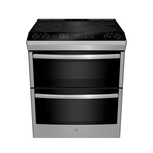 GE Profile 30" Slide-In Double Oven Electric Range with No-Preheat Air Fry - PCS980YMFS