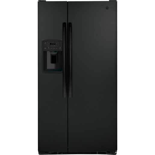 GE 23.2 Cu. Ft. Side-By-Side Refrigerator Black - GSS23GGPBB