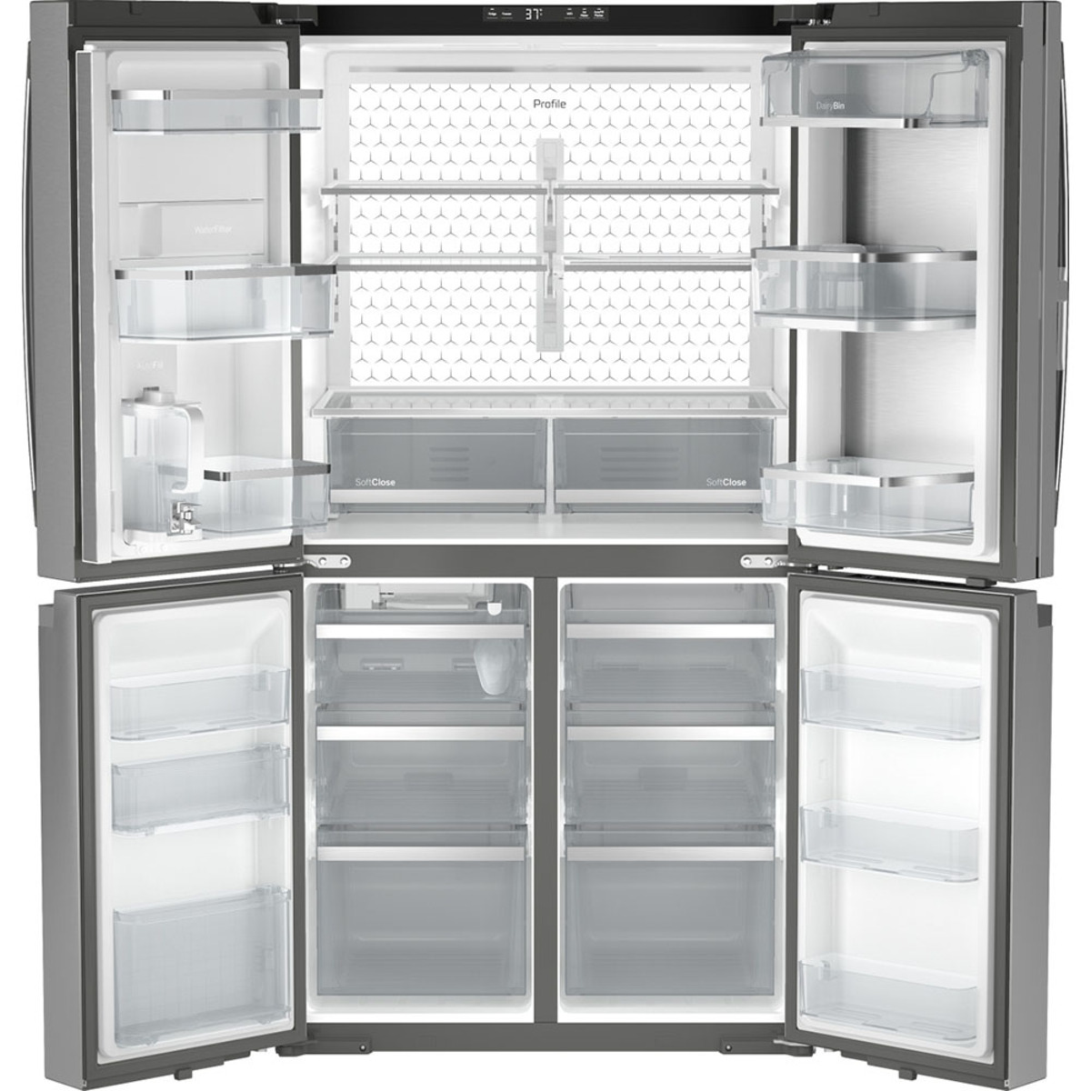 Profile 4-Door French Door Refrigerator 28.4 cu.ft. Stainless Steel ...