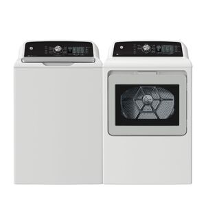 GE Top Load Washer & Gas Dryer Pair - White GE Top Load Washer & Gas Dryer Pair - White