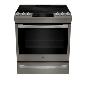 GE Profile Cuisinière à électrique encastrée de 30 po avec friture à air chaud et tiroir de cuisson, ardoise PCS940EMES GE Profile Cuisinière à électrique encastrée de 30 po avec friture à air chaud et tiroir de cuisson, ardoise PCS940EMES