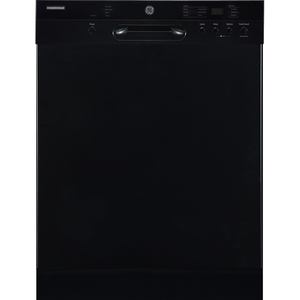 Lave-vaisselle encastré GE de 24 po avec commandes à l'avant et cuve profonde en acier inoxydable, noir - GBF532SGPBB