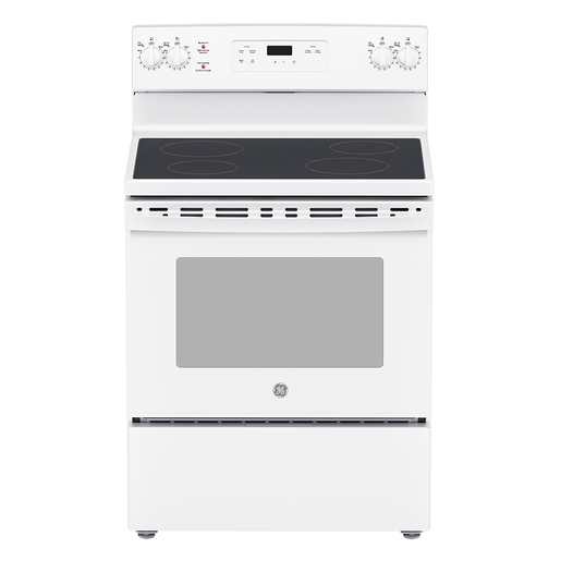 Freestanding Smooth Top Electric Range 30 in White GE - JCBS630DKWW Freestanding Smooth Top Electric Range 30 in White GE - JCBS630DKWW