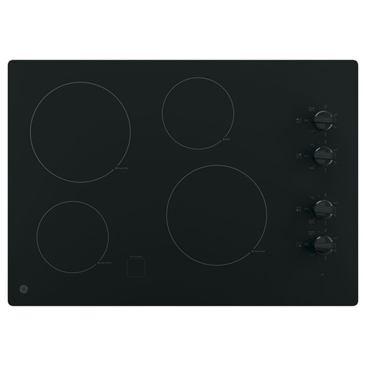 GE Table de cuisson électrique à dessus lisse de 30 po Noir - JP3030DWBB