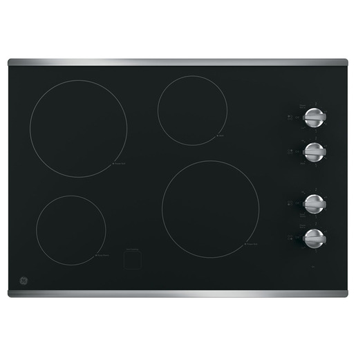 GE Table de cuisson électrique à dessus lisse de 30 po Acier Inoxydable - JP3030SWSS