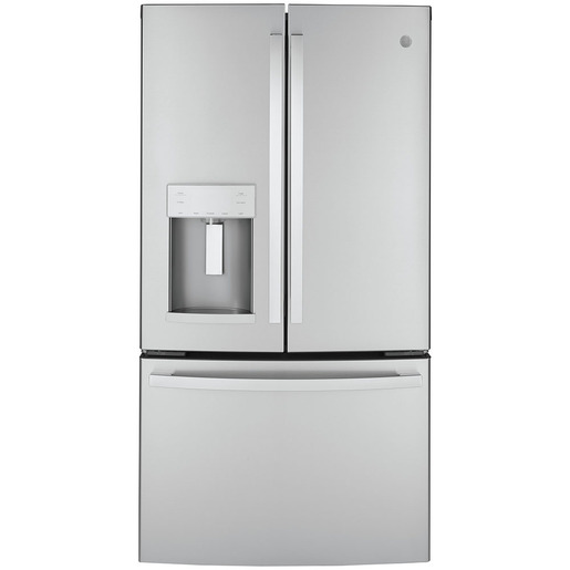 GE 22.1 Cu. Ft. Counter-Depth French-Door Refrigerator Fingerprint Resistant Stainless Steel - GYE22GYNFS