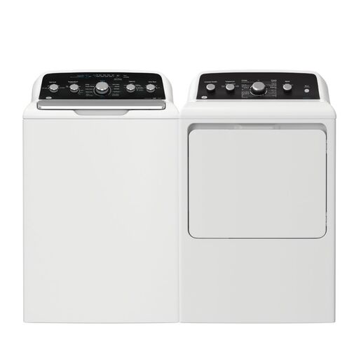 Ensemble laveuse et gaz sécheuse à chargement par le haut GE - Blanc Ensemble laveuse et gaz sécheuse à chargement par le haut GE - Blanc