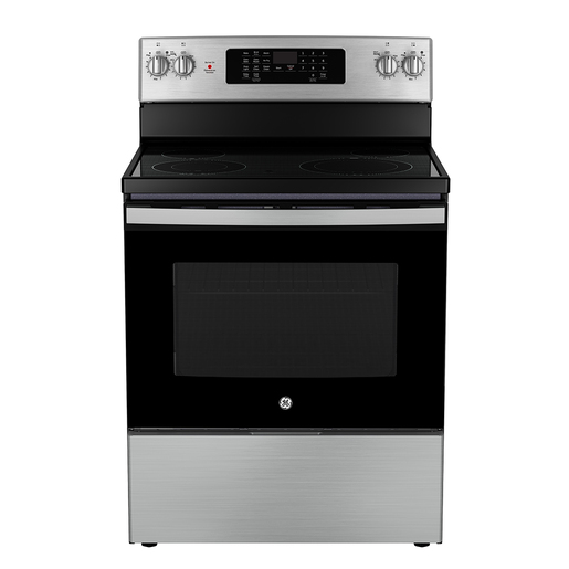 GE 30” Free Standing Electric Convection Range with No-Preheat Air Fry - JCB830STSS
