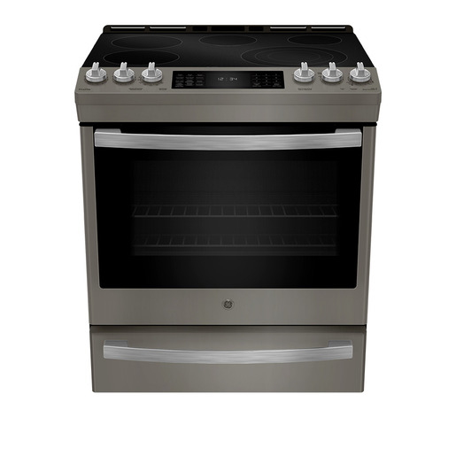 GE Profile 30" Slide-In Self-Clean Electric Range with Air Fry and Baking Drawer Slate - PCS940EMES GE Profile 30" Slide-In Self-Clean Electric Range with Air Fry and Baking Drawer Slate - PCS940EMES