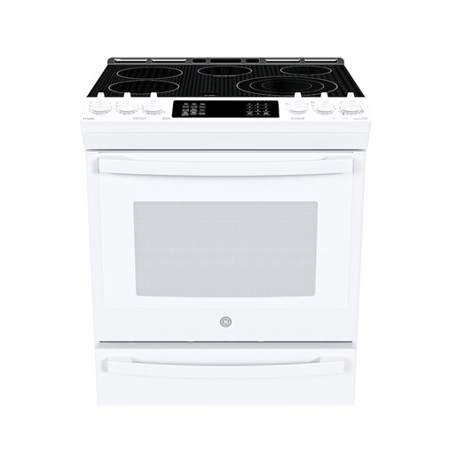 GE Profile 30" Slide-in Self-Clean Electric Range with Air Fry and Baking Drawer White - PCS940DMWW GE Profile 30" Slide-in Self-Clean Electric Range with Air Fry and Baking Drawer White - PCS940DMWW