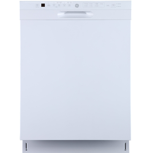 Lave-vaisselle encastré GE de 24 po avec commandes à l'avant et cuve profonde en acier inoxydable, blanc - GBF655SGPWW