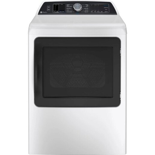 GE Profile 7.4 Cu. Ft. (IEC) Electric Dryer with Sanitize Cycle White - PTD70EBMTWS