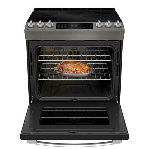 E-SLIDE-IN-SELF-CLEAN-ELECTRIC-RANGE-WITH-AIR-FRY-AND-BAKING-DRAWER-SLATE-PCS940EMES-GE-PROFILE-LIFESTYLE