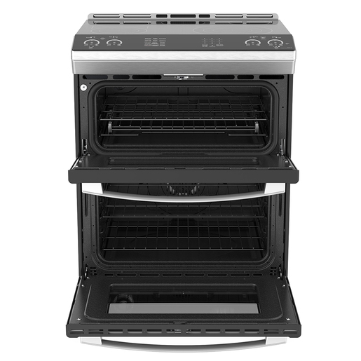 F-SLIDE-IN-DOUBLE-OVEN-ELECTRIC-RANGE-WITH-NO-PREHEAT-AIR-FRY-FINGERPRINT-RESISTANT-STAINLESS-STEEL-PCS980YMFS-GE-PROFILE-OPEN