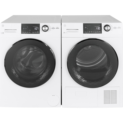 Ensemble laveuse et sécheuse à chargement frontal GE 24" - Blanc  Ensemble laveuse et sécheuse à chargement frontal GE 24" - Blanc