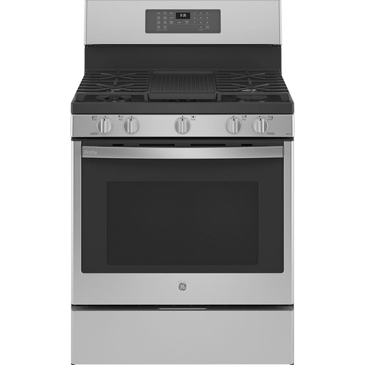 GE Profile 30" Gas Range with No-Preheat Air Fry Stainless Steel - PCGB935YPFS