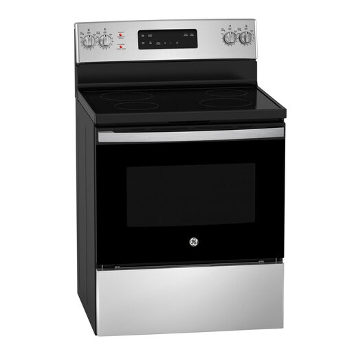 GE 30 Electric Freestanding Range with Storage Drawer Stainless Steel - JCB630SVSS