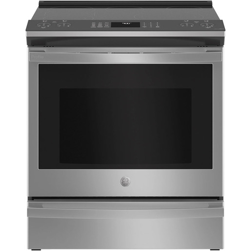 GE Profile™ 30" Slide-In Electric Convection Range with No Preheat Air Fry Stainless Steel - PSS93YPFS
