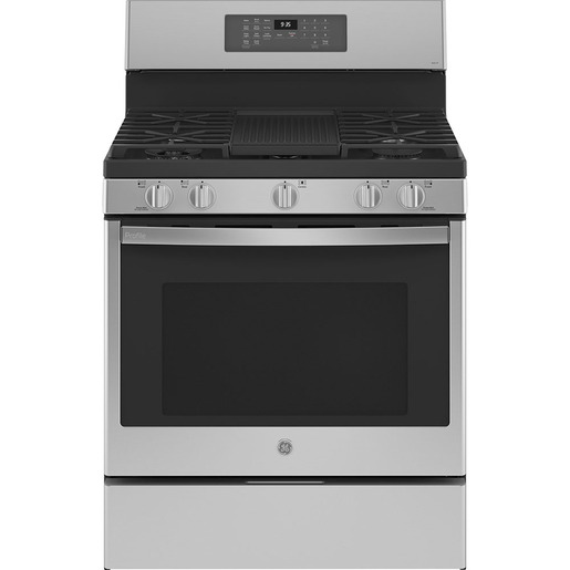 GE Profile 30" Freestanding Dual-Fuel with Storage Drawer Stainless Steel - PC2B935YPFS