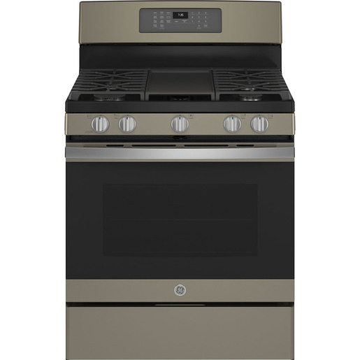 GE 30" Freestanding Gas Convection Range with No Preheat Air Fry Slate - JCGB735EPES