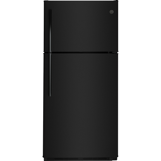 Réfrigérateur à congélateur supérieur GE® homologué Energy Star de 18 pi³ noir - GTE18FTLKBB