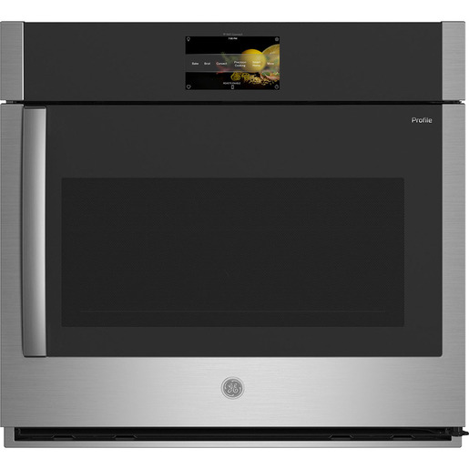 GE Profile 30" Built-In Convection Single Wall Oven with Right-Hand Swing Doors Stainless Steel - PTS700RSNSS