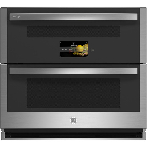 GE Profile 30" Smart Built-In Twin Flex Convection Wall Oven Stainless Steel - PTS9200SNSS