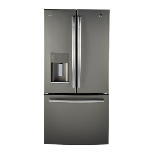 GE Profile 23.5 Cu. Ft. Energy Star French Door Refrigerator with Space Saving Icemaker Slate - PFE24HMLKES