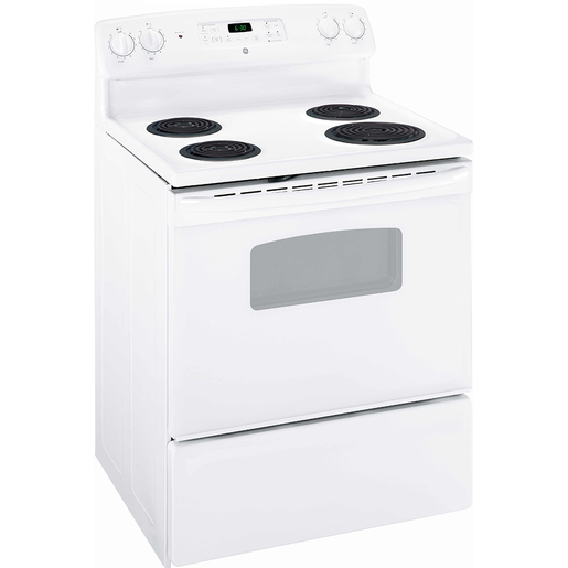 GE 30" Electric Freestanding Range with Storage Drawer White - JCBS250DMWW