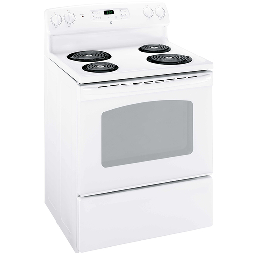 GE 30" Electric Freestanding Range with Storage Drawer White - JCBS280DMWW