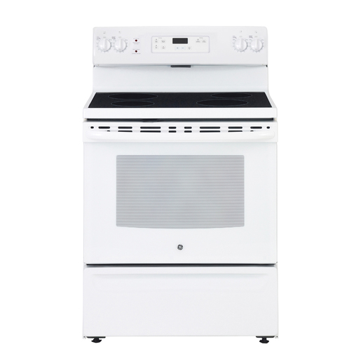 GE 30” Cuisinière électrique avec tiroir de rangement blanc JCBS630DKWW