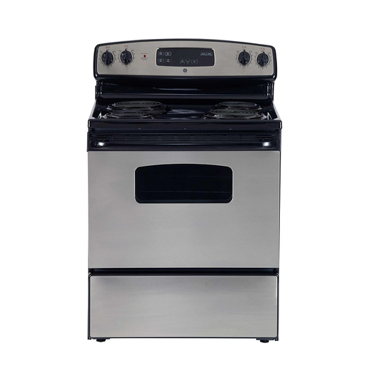 GE 30" Electric Freestanding Range with Storage Drawer Stainless Steel - JCBS250SMSS