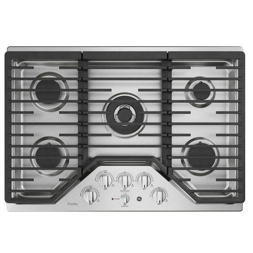 GE Profile 30" Built-In Deep-Recessed Edge-to-Edge Gas Cooktop Stainless Steel - PGP9030SLSS