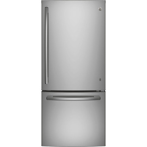 GE Réfrigérateur à congélateur inférieur de 24.9 pi³, acier inoxydable résistant aux marques de doigts - GBE21AYRKFS