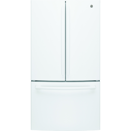 GE 27 Cu.Ft, French Door Refrigerator White- GNE27JGMWW
