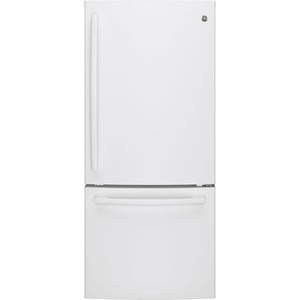 GE 20.9 cu.ft. Bottom Freezer Refrigerator White GBE21AGKWW