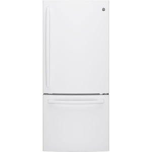 GE 20.9 cu.ft. Bottom Freezer Refrigerator White GDE21DGKWW