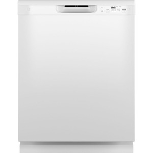 GE 24" Built-In Front Control Dishwasher White - GDF511PGRWW