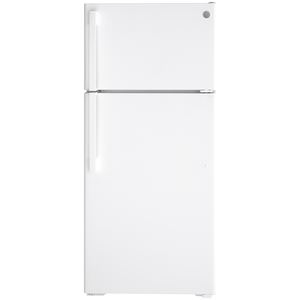 Réfrigérateur à congélateur supérieur GE homologué Energy Star® de 16,6 pi³, blanc - GTE17DTNRWW