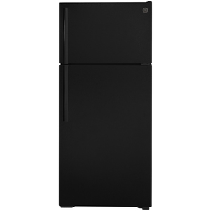 GE Energy Star® 16.6 Cu. Ft. Top-Freezer Refrigerator Black - GTE17GTNRBB