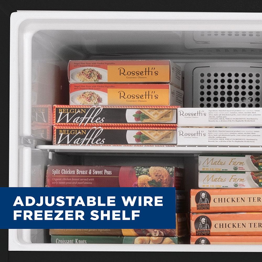 Image about Adjustable wire freezer shelf