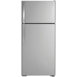Réfrigérateur à congélateur supérieur GE homologué Energy Star® de 16,6 pi³, acier inoxydable - GTE17GSNRSS