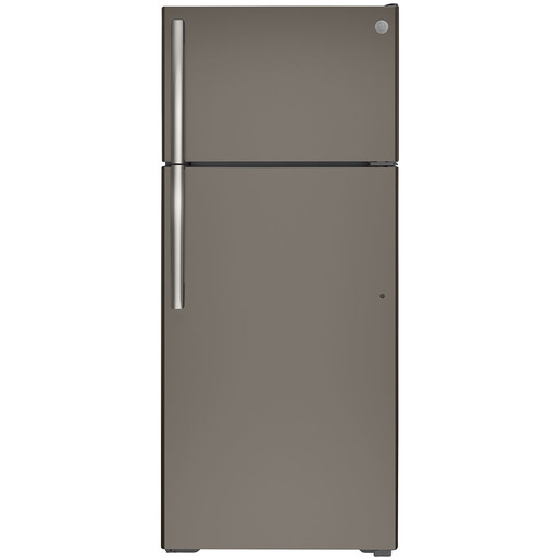 Réfrigérateur à congélateur supérieur GE homologué Energy Star® de 17,5 pi³, ardoise - GTE18GMNRES