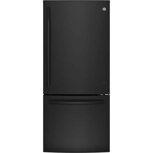 GE Réfrigérateur à congélateur inférieur de 20.2 pi³ Noir GBE21AGKBB