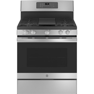 GE 30" Freestanding Gas Convection Range with No Preheat Air Fry Stainless Steel - JCGB735SPSS