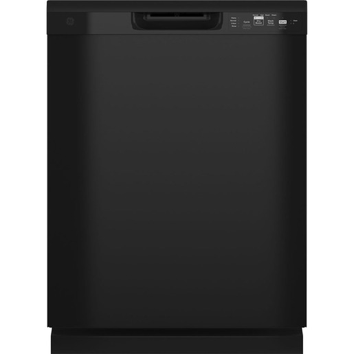 Lave-vaisselle encastré GE de 24 po avec commandes à l'avant, noir - GDF511PGRBB