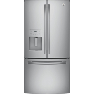 Réfrigérateur GE Adora 23,7 pi3 à portes françaises acier inoxydable résistant aux marques de doigts - DFE24JYRKFS