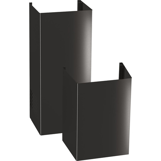 10 Ft. Ceiling Duct Cover Kit for Decorative Range Hoods Black Stainless Steel - UXDC72BJTS