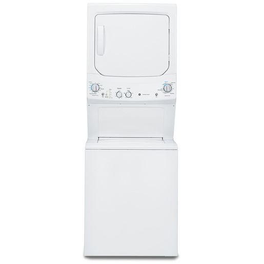 GE 24-inch Stacked Gas Washer and Dryer Laundry Centre White - GUD24GSSMWW